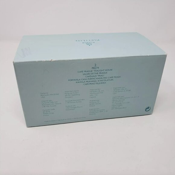 Vintage VTG Partylite Cafe Prague Tealight House Ceramic New in Box 6.25” Tall - Picture 14 of 14